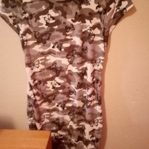 Woman's butterfly dress and face mask new only wore twice